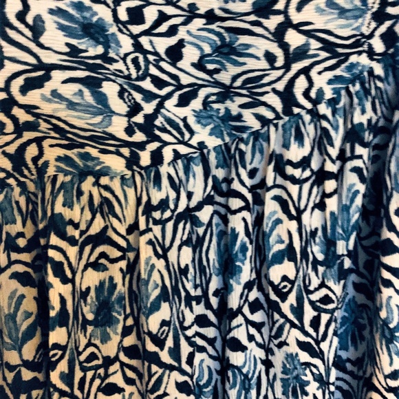 NWT H & M Pleated Blue/Black/White Pleated Skirt - Picture 3 of 8